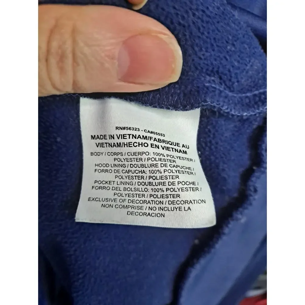 Nike Dry-Fit Blue Hoodie Sweatshirt with White‎ Camo Swoosh Size XL